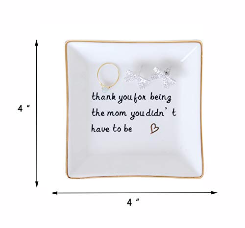 Stepmom Gifts Ring Dish Mother in Law Jewelry Tray Thank You Present - color: Mom