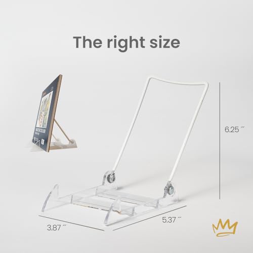 KINGDOM SOLUTIONS - 6.25" White Acrylic Display Stand Made in USA - 12 Pack - color: Acrylic White, size: 6.25" (12-pack)