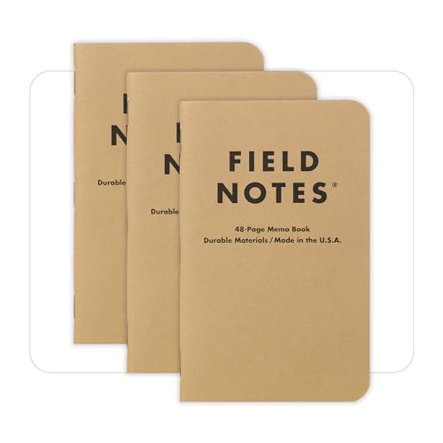 Field Notes: Original Kraft 3-Pack - Plain Paper Memo Books - Blank 48 Page Pocket Notebooks - 3.5" x 5.5" - color: Plain Paper