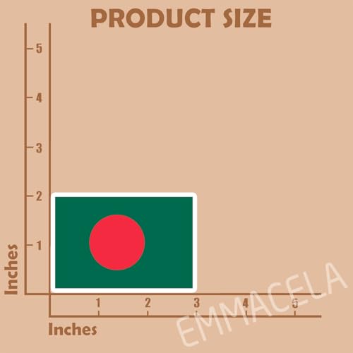 (3PCS) Bangladesh Flag stickers, Countries Flag Stickers - Waterproof Vinyl Decals For Laptops, Tumblers, Water Bottles, Books, Scrapbooks, Size 3 x 2 Inch - color: Bangladesh