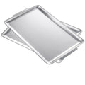2 Pack 201 Stainless Steel Serving Platters 16x11 Inch