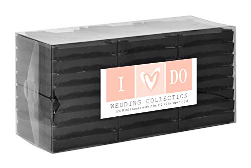 MCS Wedding Photo Frame/Placecard Holder, Black, 24-Pack - color: Black