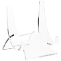 Plymor Clear Acrylic Double-Scoop Display Easel, 3" H x 2.875" W x 2.5" D - size: 3" x 2.875" x 2.5"