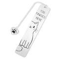 Cat Pendant Bookmark, Cute Cat Gifts Funny Silver Animal Metal Book Marks - style: Silver Cat