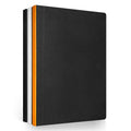 Notsu Dot Grid Lay Flat Notebook Variety 3-Pack, 6" x 8.5" - color: White/Black/Orange, size: 6" x 8.5" (Pack of 3)