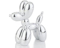 4 Inch Shiny Silver Balloon Dog Sculpture - color: Shiny Silver