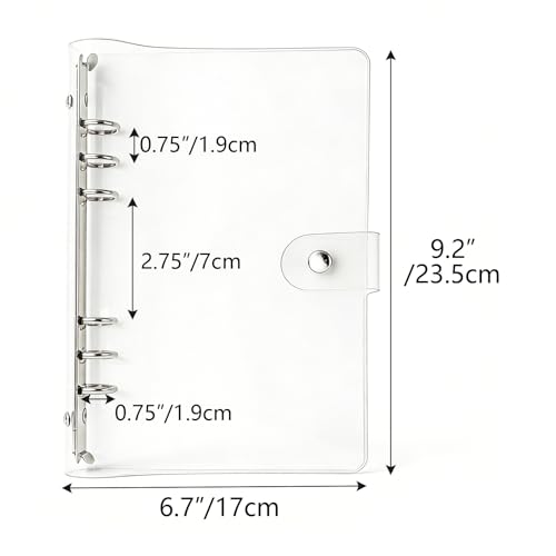 Clear A5 Budget Binder Planner Cover Shell Protector - color: Clear A5