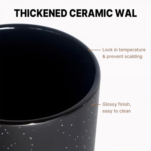 16 OZ Large Coffee Mugs Set of 4, Big Ceramic Tea Cup - color: Multicolour