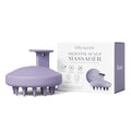 Silicone Scalp Massager – One-Piece Shampoo Brush for Scalp Massage & Shampoo Distribution – Gentle Scalp Brush for Wet & Dry Use (Purple) - color: Purple