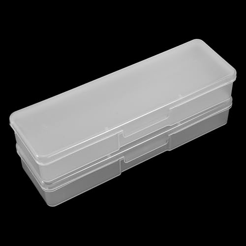 2 Pc Plastic Storage Personal Box,Nail Organizer Empty Manicure Tool