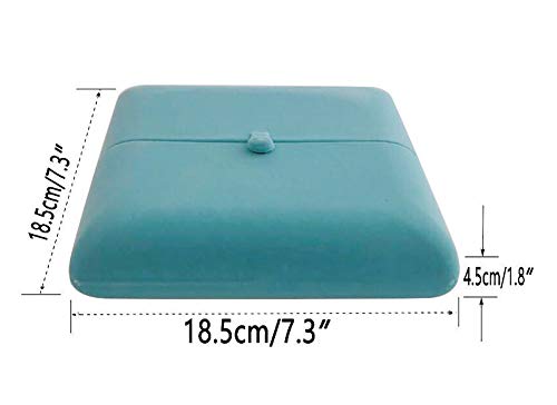 Premium Grade Aqua Jewelry Case for Necklace Earring Ring Set Premium Grade Unique Design Pearl Necklace Strands Box - color: Necklace Earring Ring Set