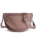 Crescent Bag for Women,Medium Nylon Crescent Bag Single Shoulder Bag - color: Crossbody bag-Brown