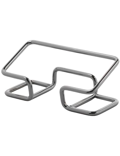 Business Card Holder for Desk, Cute Metal Card Organizers - color: Black
