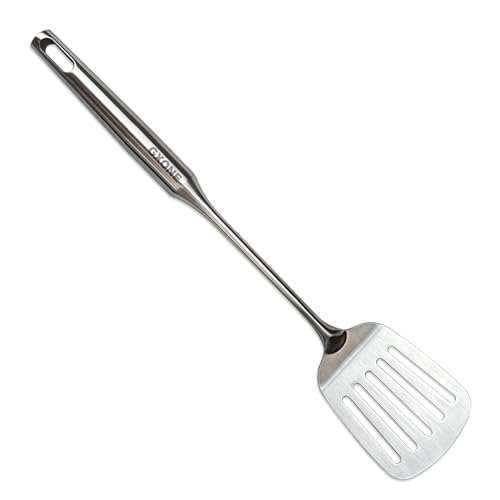 Slotted Turner & Spatula for Cast Iron Skillet Grilling Cooking - style: Slotted Spatula