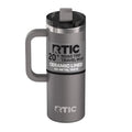 RTIC 20oz Road Trip Travel Mug with Lid and Handle, Ceramic Lined, Graphite - color: Graphite, size: 20 Ounces