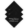 GREATEE Black Embroidered Funeral Handkerchiefs for Women Soft Cotton 11" - color: Forever in My Heart