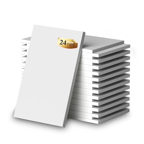 Small Note Pads 3x5 White Pocket Notepad, 24 Pack Server Note Pads 3x5 Mini - color: White- 24 Pack, size: 3x5
