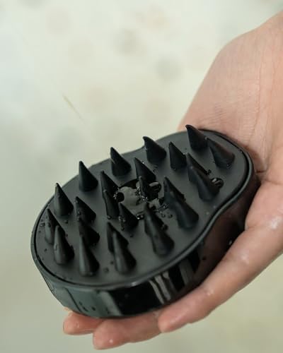 RUBY VIBE CO Scalp Massager, Silicone Scalp Scrubber, Shampoo Brush