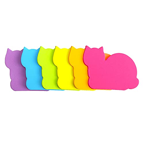 SIMONA Cute Cat Sticky Notes 6 Pads, 450 Sheets - color: 6 Pads