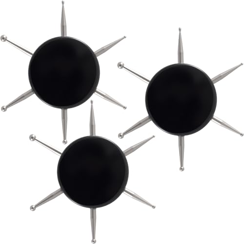 3 Pcs Nail Dotting Tool, 6-in-1 Metal Dotting Tool Nail Art, Black - color: black, 3 pcs