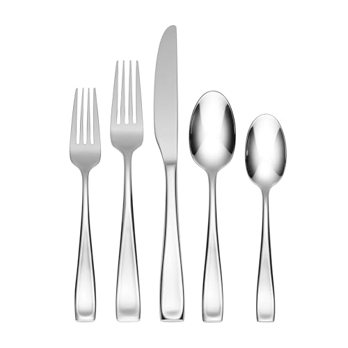 Oneida Moda 20-Piece 18/10 Silverware Set for 4, Flatware - style: 20-Piece Flatware Set, Mirror