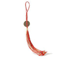 Long Tassel Bag Charms Tradition Lucky Backpack Charm for Women Men (Red) - color: Red