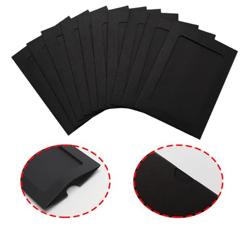 30Pcs 4x5Inch Black Paper Photo Frames with String & Clips - color: Black, size: 4x5inch