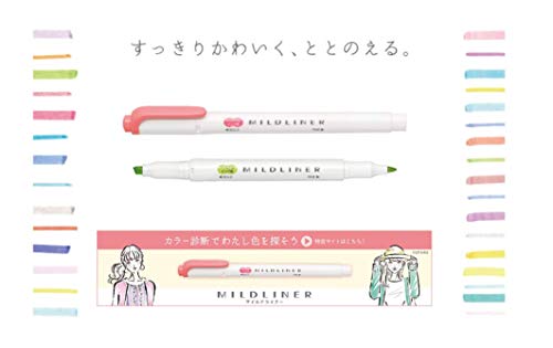 Zebra Mildliner B-WKT7-MP Highlighter, Pink, 10 Pieces - color: Pink, size: 1 Count (Pack of 10)