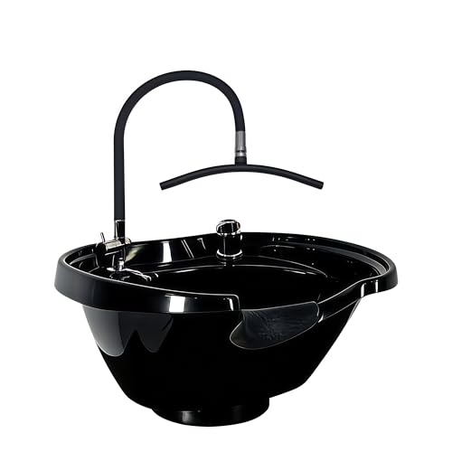 Head Spa Attachment for Shampoo Bowl – Hands Free Waterfall Water Circulation Equipment, Relaxing Scalp Massage Rinse for Salon & Home(Black) - size: U