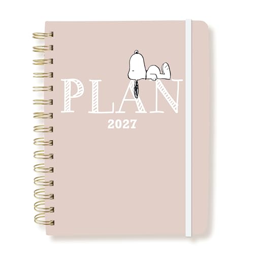 Graphique Peanuts 18 Month Planner, July 2026 – Dec. 2027, Hardbound Spiral Planner with Monthly Tabs, Holidays & Reminder Stickers, 6 x 8 - color: Peanuts
