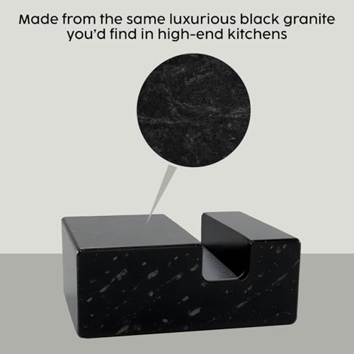 Black Granite Card Holder – Vertical, Holds 20