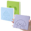 BOBO RABBIT 3 Pack Mini Grid Notebooks Pocket Size Graph Journal Total 600 Pages Compact Grided Notebook Small Softcover Vegan Leather Cartoon Puppy Dog Pattern Cute Notepads for Students Travelers Diary Writing Note Taking Lay Flat, 3.9"x3.9" Inner(Mini