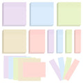 BAYTORY 6 Pads Pastel Sticky Notes, Self-Stick Note (3x3 & 3x2 & 3x0.7 in) - size: 3x3 & 3x2 & 3x0.7 Inch