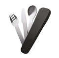Smash Reusable Stainless Steel Travel Utensils/Cutlery Set with Silicone Case Black - color: Black
