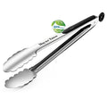 12-Inch Kitchen Tongs for Cooking,Heat-Resistant Stainless Steel Tong,Black - color: 12"-Stainless Steel