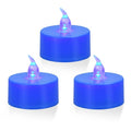 KOABY 24 Pack Blue Light Flameless Tea Lights, Blue Base, Last 100H - color: Blue Light, Blue Base, size: 24 Pack