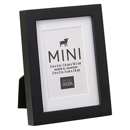 Studio Decor Black Mini Frame with Mat, 12 Pack
