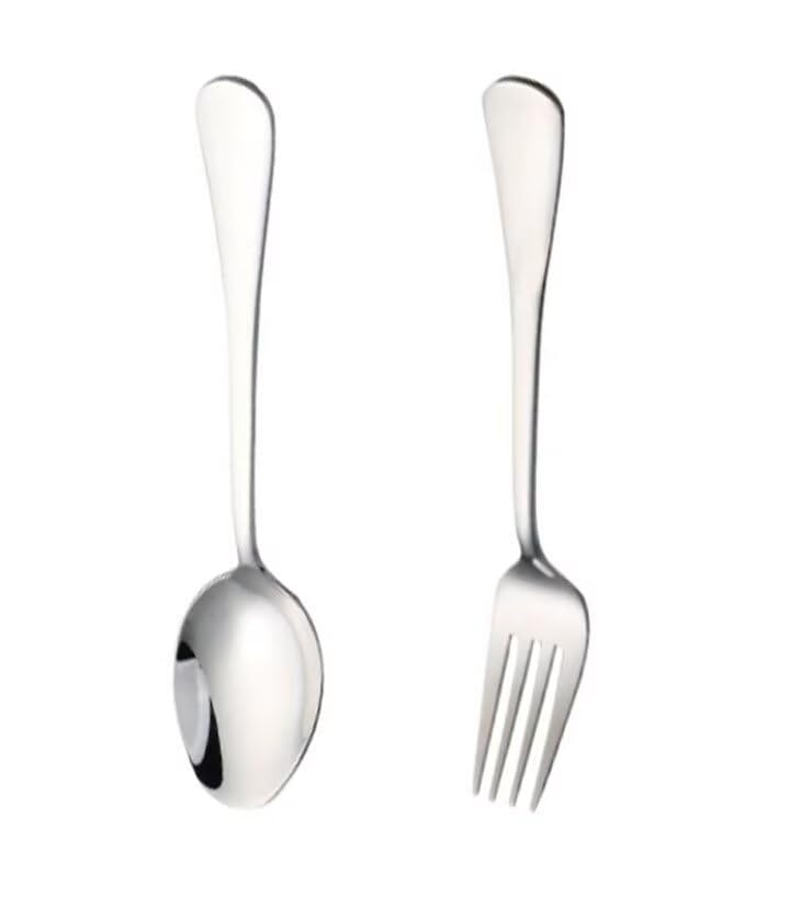 2 PCS Forks Spoon Set 7.32 inch Stainless Steel