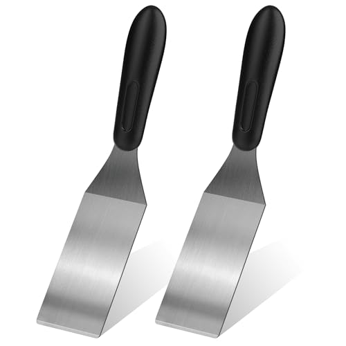 2Pcs Stainless Steel Mini Spatula Kitchen Cooking Baking Serving Tool - color: 2 PCS SOLID