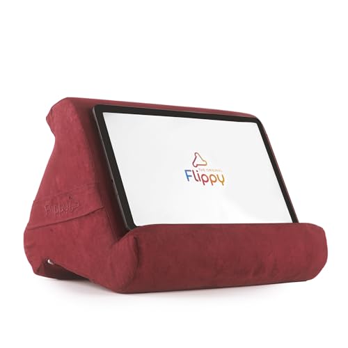 Flippy Original Tablet Pillow Stand & iPad Holder, Gift for Book Lovers & Readers, Multi-Angle Stand with Storage for Lap, Desk & Bed, Compatible with Kindle, Fire, iPad & Samsung, Nebbiolo - color: Nebbiolo 4.0