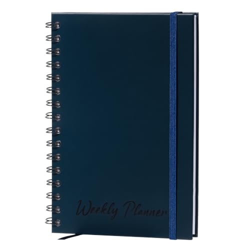 Nextnoid A5 Undated Weekly Planner with Goal & Habit Tracker, Navy Blue - color: Navy Blue, style: b-Weekly Undated