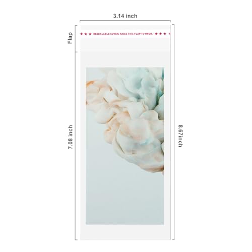 Egofine Self Sealing Cellophane Bags 100 PCS,3x7 Inches Clear Resealable Cellophane Bags, Adhesive for Small Candy Treats Packaging - color: 3"x7"Pack of 100