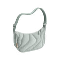 tomtoc Puffer Sling Crossbody Bag for Women Trendy, Nylon Quilted Crescent Shoulder Bag Purses, Puffy Travel Hobo Handbag - color: Light Blue-s