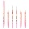 5Pcs Nail Art Brushes Kit, Gradient Pink - color: Gradient Pink