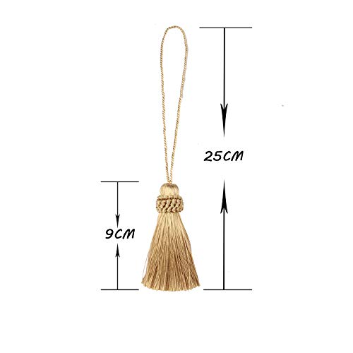 8PCS Tassel Key Colorful Tassel for Cord Loop,Handmade Tassels - color: Gold