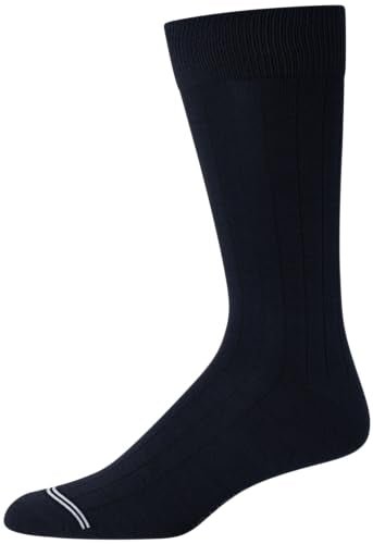 Nautica Mens Dress Socks Comfort Stretch Business Formal Crew Socks 10 Pack - color: Black/Grey Assorted