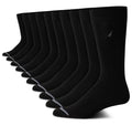 Nautica Mens Dress Socks Comfort Stretch Business Formal Crew Socks 10 Pack - color: All Black