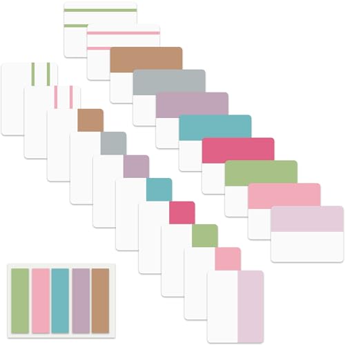 ELII 500 PCS Sticky Tabs 2 Inch Index Tabs,Page Markers File Tabs - color: Macaron, size: 500