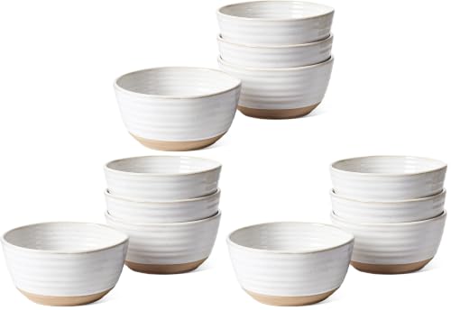 LE TAUCI Cereal Bowls Set of 4, Ceramic Soup Bowl 28 oz, Stoneware Kitchen Bowl for Pho, Chip, Fruit, Salad, Noodle, Ramen, Dishwasher Oven Microwave Safe - 6 Inch, Arctic white (Pack of 3) - size: 6 inch (Pack of 3)