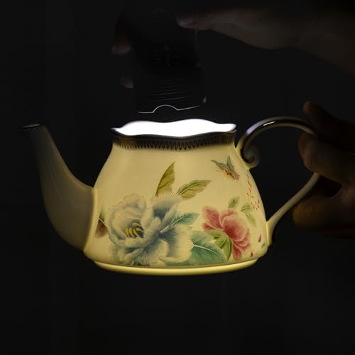 KAMMAK Tea for One Set, Ceramic Teapot, Bone China Tea Set, Cup and Saucer - color: Colorful-GH8